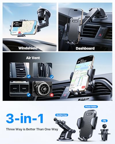 andobil Car Phone Holder, 2026 Military-Grade 89lbs Strongest - Product Imagery