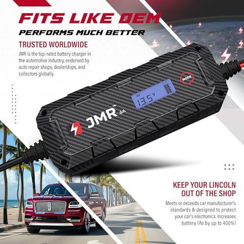 JMR 12V Battery Charger for Lincoln, 12V Cig. Port, No Lithium - Product Imagery
