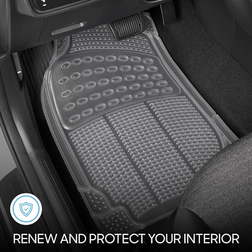 BDK 4-Piece Rubber Transparent Clear Floor Mats Heavy Duty for - Product Imagery
