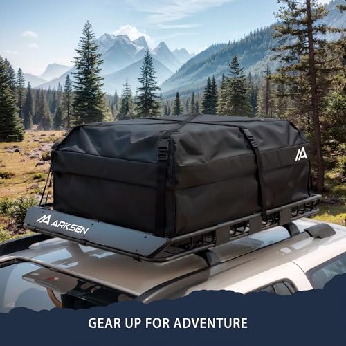 ARKSEN 54" x 39" x 5" Roof Rack Cargo Basket with Extension - Product Imagery