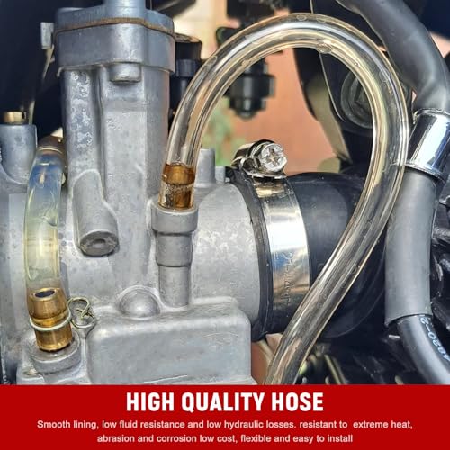 Colorful Fuel Line Hose Tube, 0.2 Inch 3.28 Feet Flexible Rubber - Product Imagery