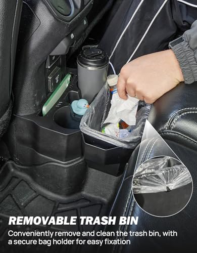 JOYTUTUS Backseat Cup Holder Storage Box Tray Organizer with - Product Imagery