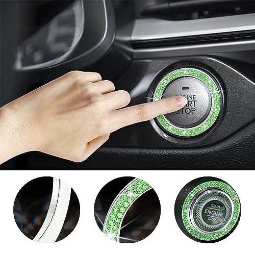 Kewucn Bling Crystal Double Rhinestone Car Engine Start - Product Imagery