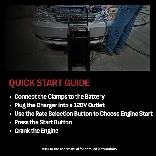 Schumacher Electric Wheeled 6A Car Battery Charger & Maintainer - Product Imagery