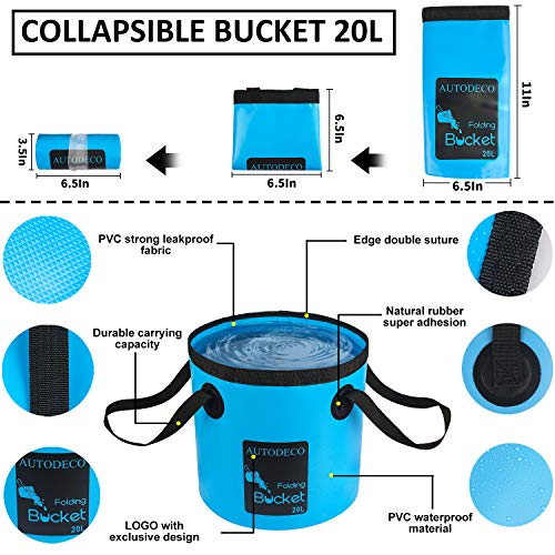 22Pcs Car Wash Cleaning Tools Kit Car Detailing Set with Blue - Product Imagery