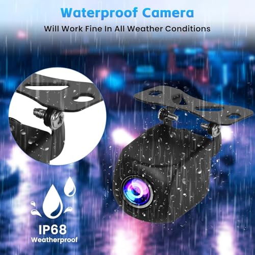 Inefala [for Portable Car Radio] 4 Pin Upgrade AHD 1080P Backup - Product Imagery
