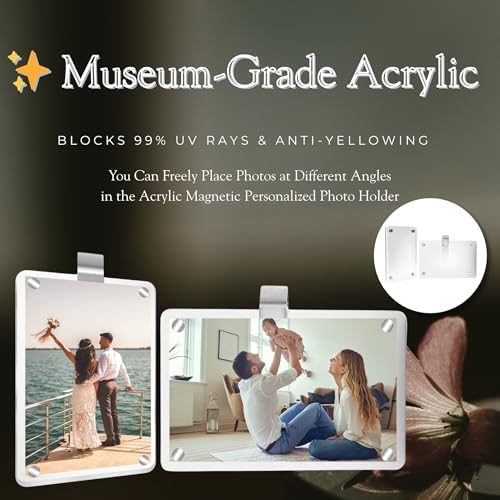 Car Sun Visor Photo Holder, 4 Pack Universal Magnetic Car Visor - Product Imagery
