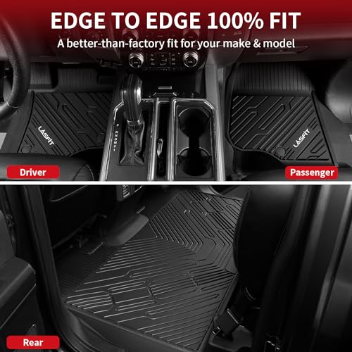 LASFIT Floor Mats for Ford F250/F350 2017-2026 Fits Crew - Product Imagery