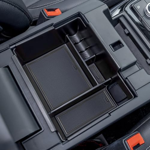 TOPINSTALL Black Deep Center Console Tray for 2020-2026 Ford - Product Imagery