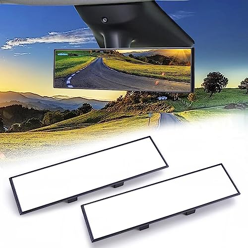 2PCS Rear View Mirror, Interior Clip-on Wide Angle Mirror - Product Imagery