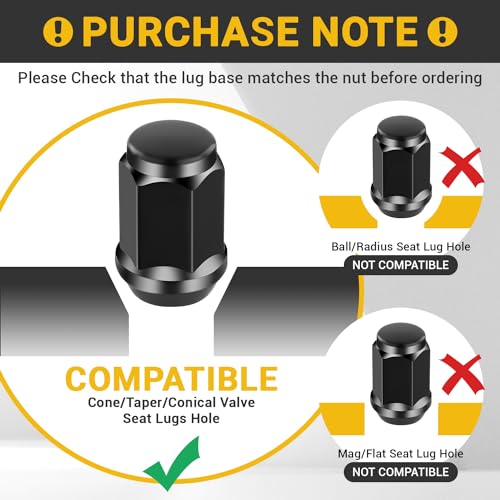 Golf Cart Wheel Lug Nuts, Black Lug Nut for Club Car & EZGO Golf - Product Imagery
