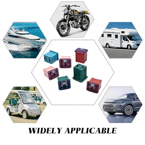 10PCS Car Fuse Combination, Low Profile Box Shaped Automotive - Product Imagery