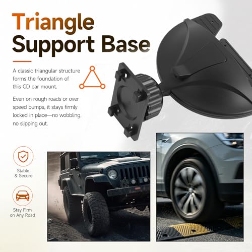 2026 New CD Slot Mount for Carplay Screen,360° Rotatable CD - Product Imagery