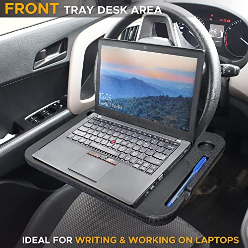 EcoNour 2 in 1 Car Steering Wheel Desk | Car Tray for Laptop - Product Imagery