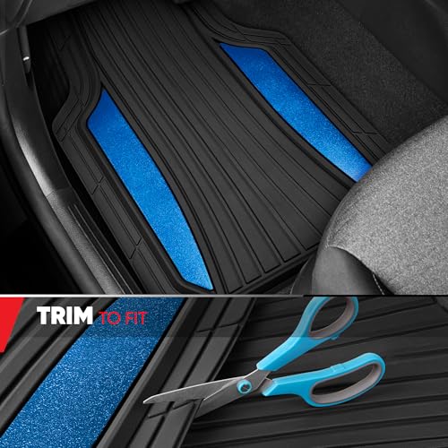 Motor Trend ChromeTech Car Floor Mats Full Set - Durable Rubber - Product Imagery