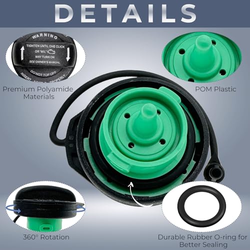 Gas Cap, Fuel Cap for Volkswagen VW Audi, 2014-2021 Jetta, - Product Imagery