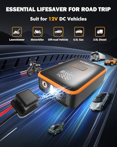 Auxbeam Jump Starter with Air Compressor 3000A Car Battery Jump - Product Imagery