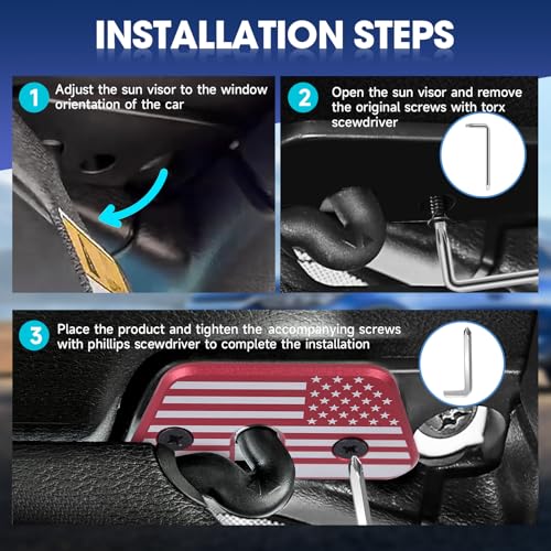Sun Visor Repair Kit for Jeep Wrangler JK 2018/Wrangler JL - Product Imagery