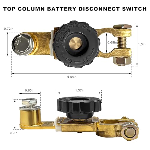 Sun Walker Top Post Battery Disconnect Switch, 12V/125A - Product Imagery