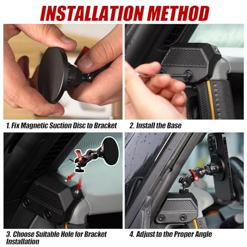 Mabett Magnetic Phone Holder for 2021-2026 Ford Bronco - Product Imagery