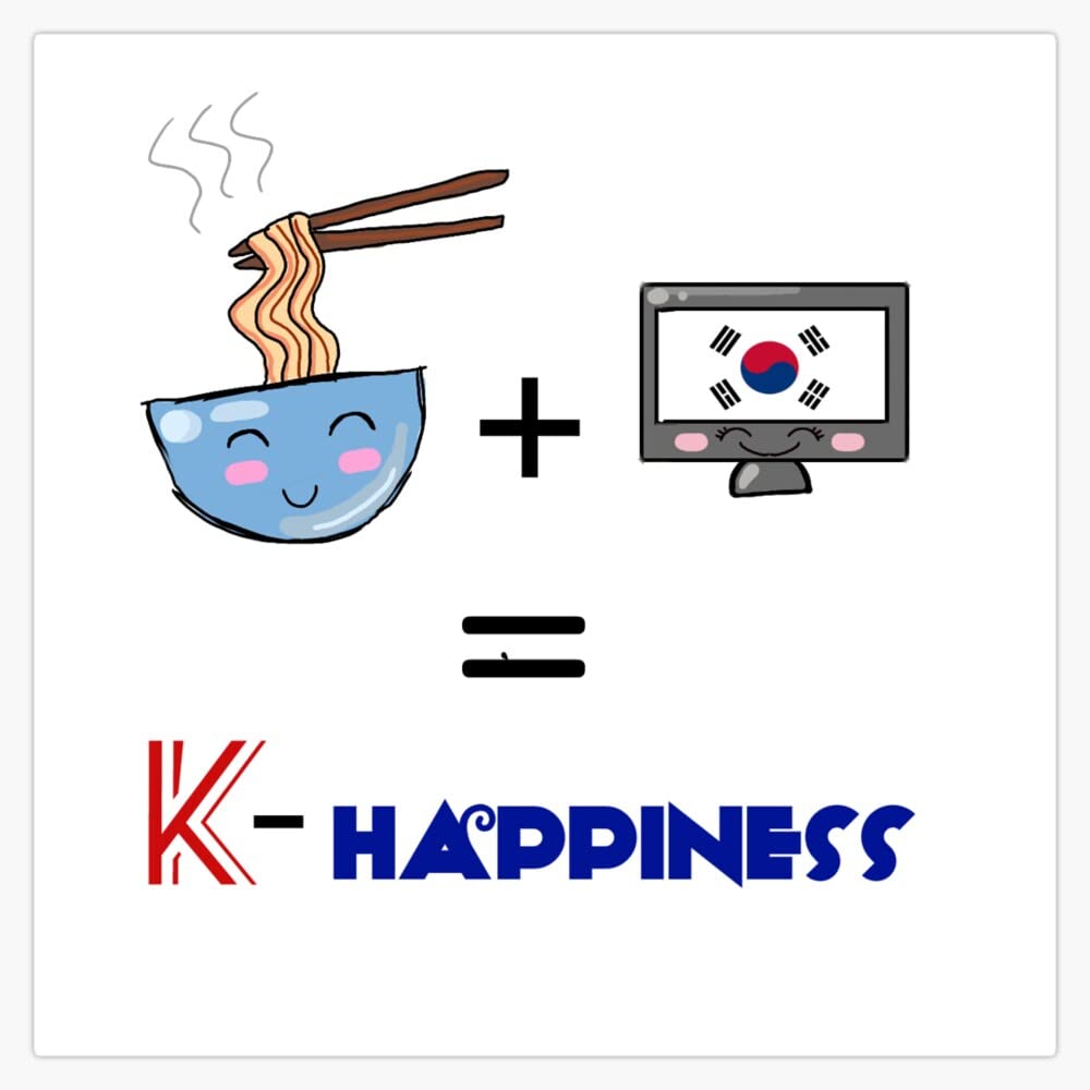 korean inspiration products Bumper Sticker Vinyl Decal 5" - Product Imagery