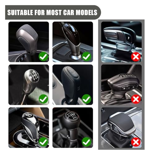 JOYCOURT Car Gear Shift Hoodie Auto Shifter Knob Cover, Gray - Product Imagery