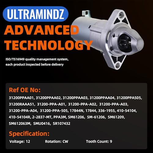 17844N Starter for Honda CRV 2002 2003 2004 2005 2006 L4 2.4L - Product Imagery