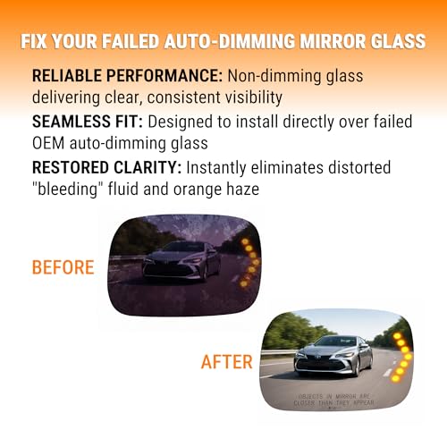 Burco 5281S Convex Passenger Side View Power Mirror Glass with - Product Imagery