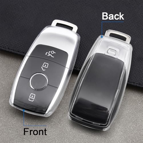 Compatible for Benz A B C E S GLC CLA CLE EQE Clear Car Key Fob - Product Imagery