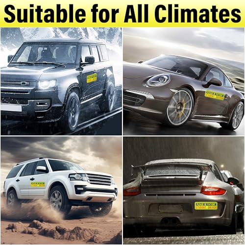 BFXM 4 PCS Student Driver Magnet for Car, New Driver Magnet for - Product Imagery