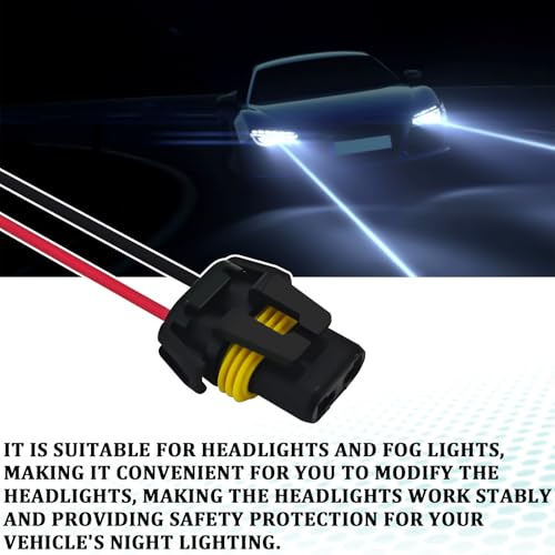 Headlight Connector Plug Fog Light Headlight Wiring Harness - Product Imagery