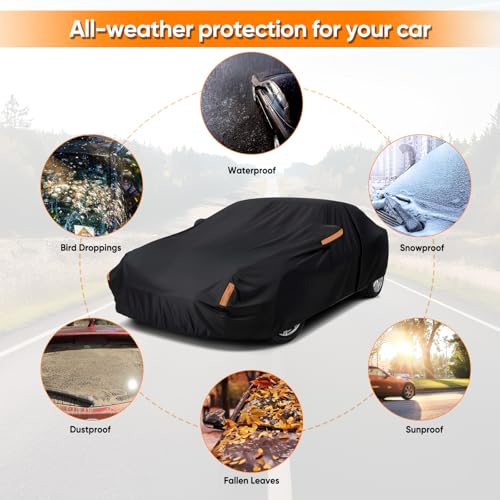 NEVERLAND Sedan Car Cover Waterproof All Weather 196''L x 72''W - Product Imagery