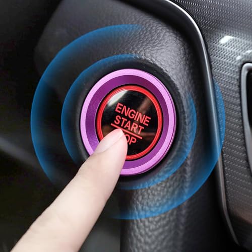 TOMALL Aluminum Engine Start Stop Push Button Cover Trim - Product Imagery