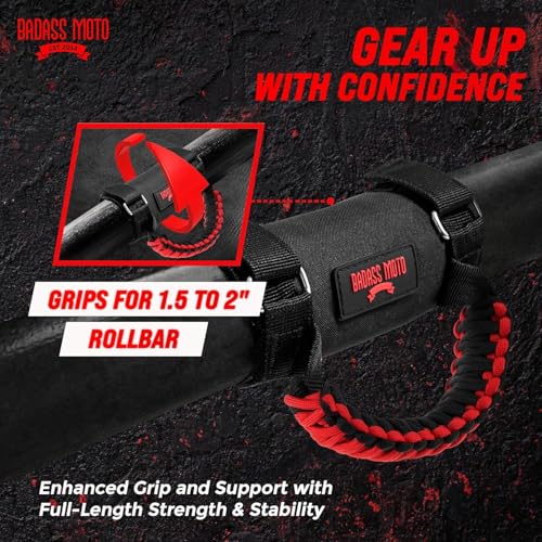 Badass Moto Roll Bar Grab Handles - SXS, ATV, & UTV Grab Handles - Product Imagery