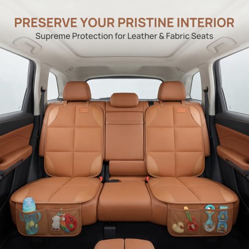 SMART ELF Car Seat Protector 2-Pack, Thick Padding Cushion (Dark - Product Imagery