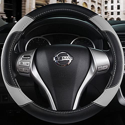 Leather Car Steering Wheel Cover, Universal Fit for Most Cars, - Product Imagery
