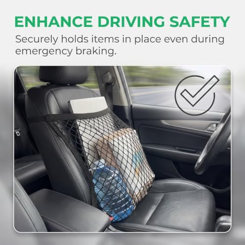 Single Layer Car Front Seat Mesh Storage Organizer, - Product Imagery