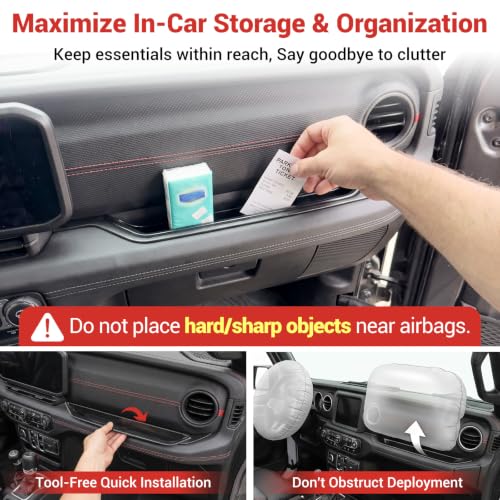 4PCS Center Console Organizer for 2024-2026 Jeep Wrangler JL JLU - Product Imagery