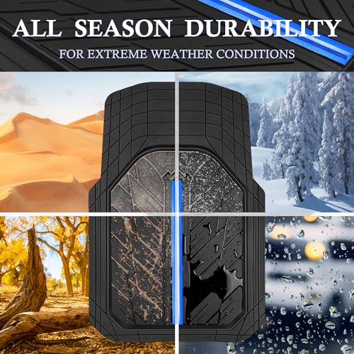 CAR PASS Rubber Floor Mats for Cars, Car Mats Full Sets - Product Imagery