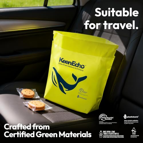 Disposable Car Garbage Bin Bags, 60 pcs, Yellow, Vomit Trash - Product Imagery