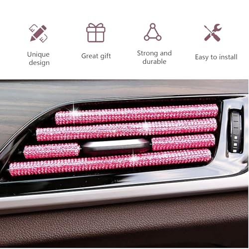 10PCS Bling Car Air Vent Trim, Universal Rhinestone Car Vent - Product Imagery