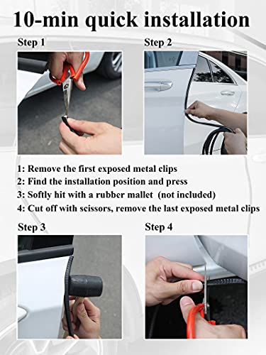 SYOAUTO 32Ft(10M) Door Edge Guard Black Car Guards Protector for - Product Imagery