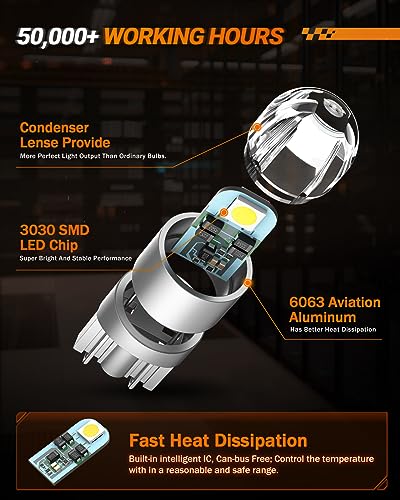 SEALIGHT 194 LED Bulb 6000K White, License Plate Light, Dome - Product Imagery