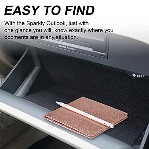 Car Registration and Insurance Holder, Glove Box Organizer, Rose - Product Imagery