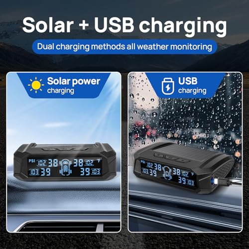 Masoll RV Tire Pressure Monitoring System,TPMS with 4 Tire - Product Imagery