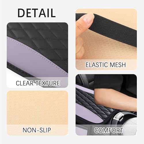 IHOTDER Patchwork Leather Center Console Covers for - Product Imagery