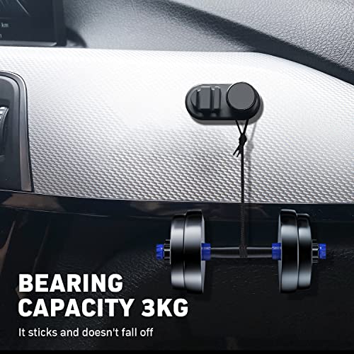 Car Dashboard Hook & Cable Organizer, Adhesive Cord Holder, - Product Imagery