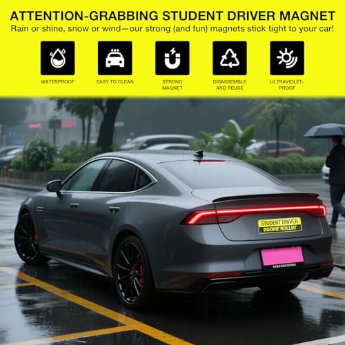 3PCS Student Driver Magnet for Car - Removable Student Driver - Product Imagery