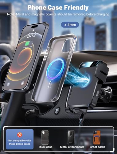 Wireless Car Charger, MOKPR Auto-Clamping Car Mount 15W/10W/7.5W - Product Imagery