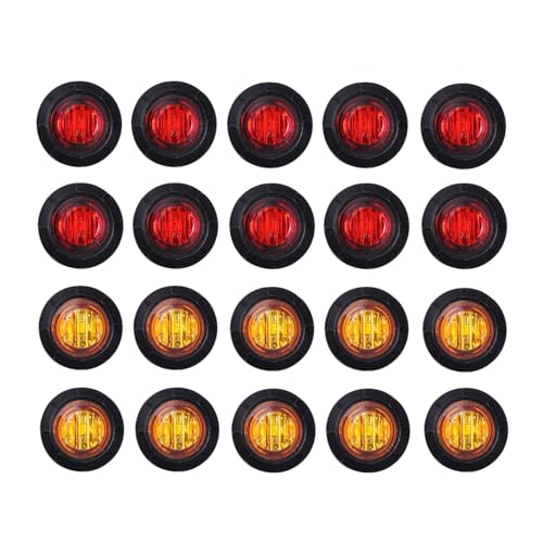 TMH 3/4 Inch Mount 10 pcs Amber + 10 pcs Red LED Clearance - Product Imagery